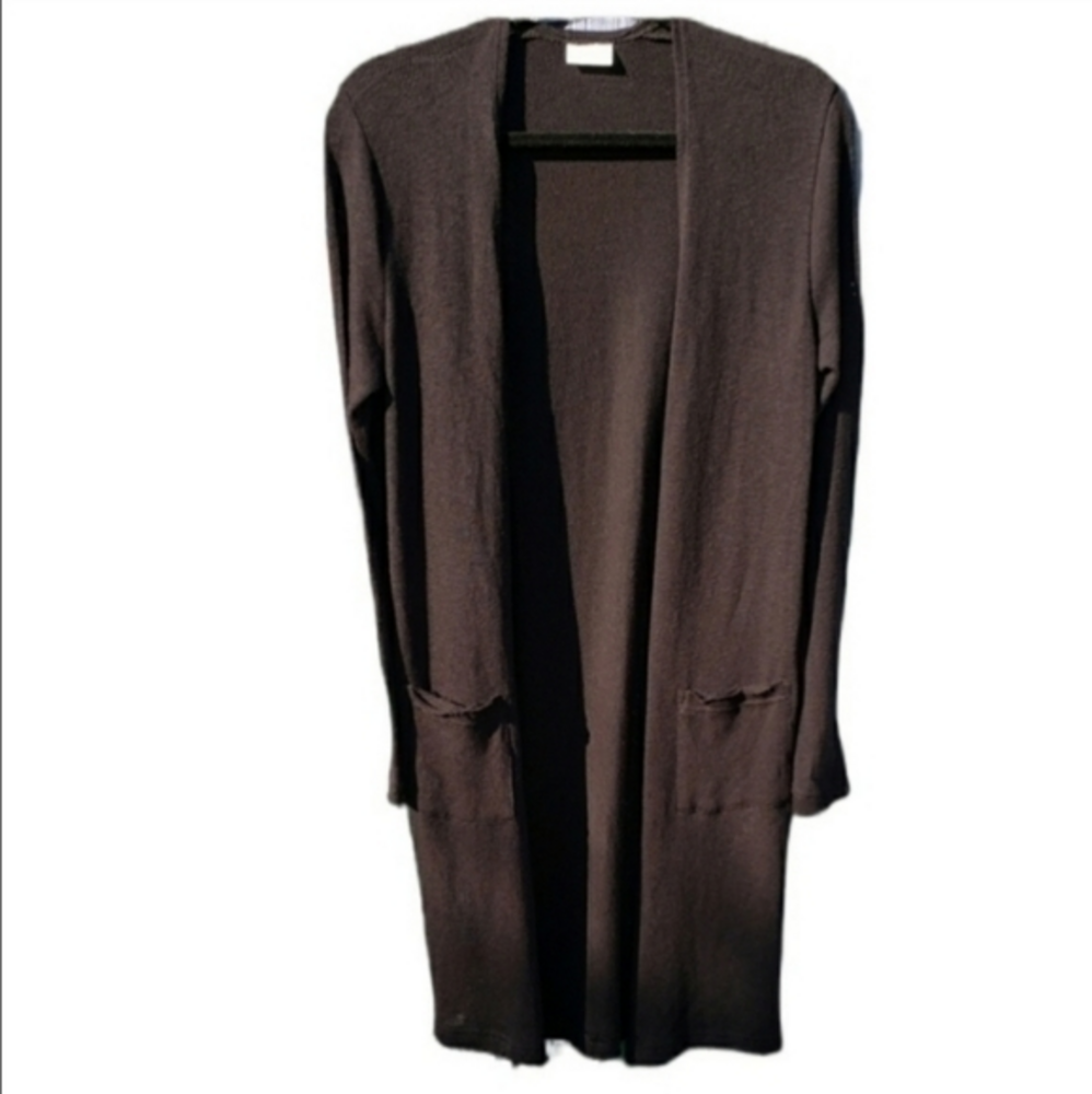 Abound Long Knit Open Cotton Blend Light Casual Sweater Small NWT